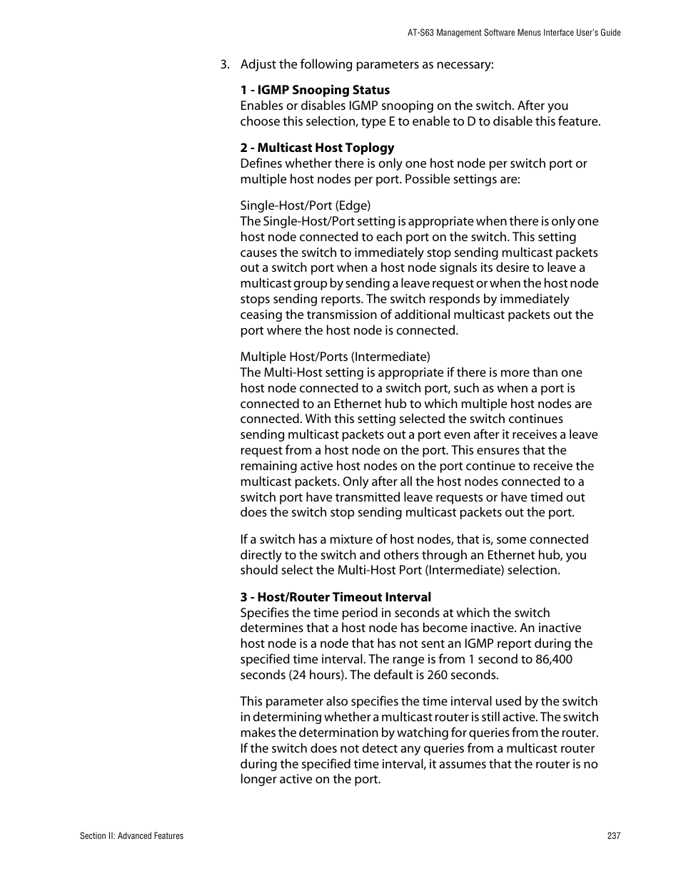 Allied Telesis AT-S63 User Manual | Page 237 / 710