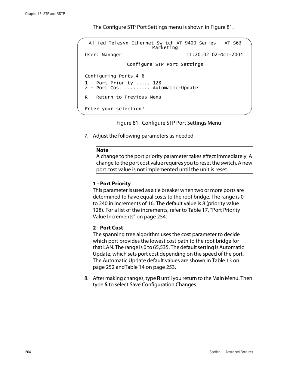 Allied Telesis AT-S63 User Manual | Page 264 / 710