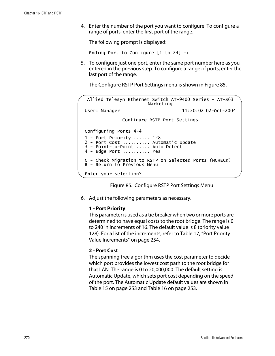 Allied Telesis AT-S63 User Manual | Page 270 / 710