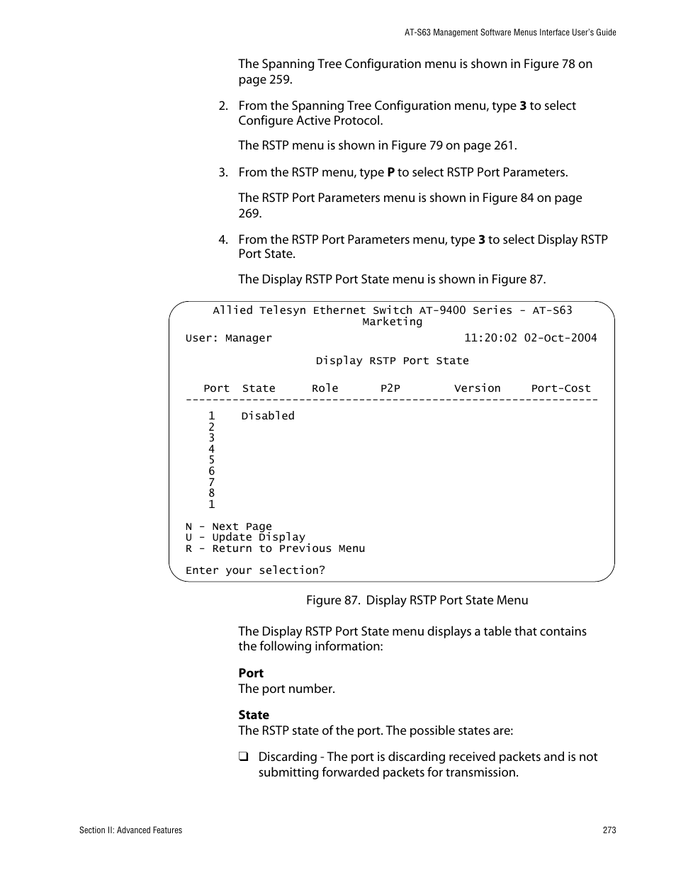 Allied Telesis AT-S63 User Manual | Page 273 / 710