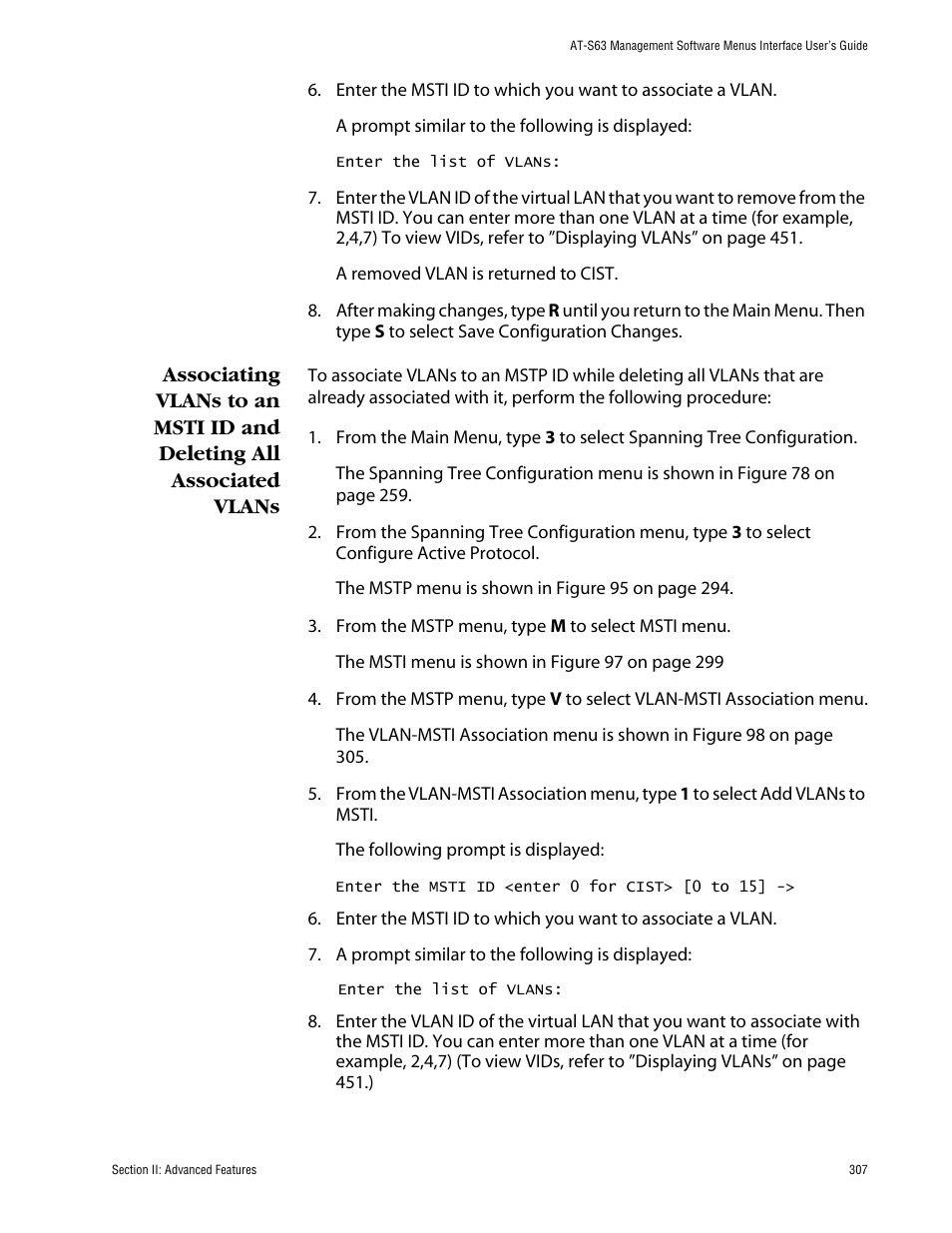 Allied Telesis AT-S63 User Manual | Page 307 / 710