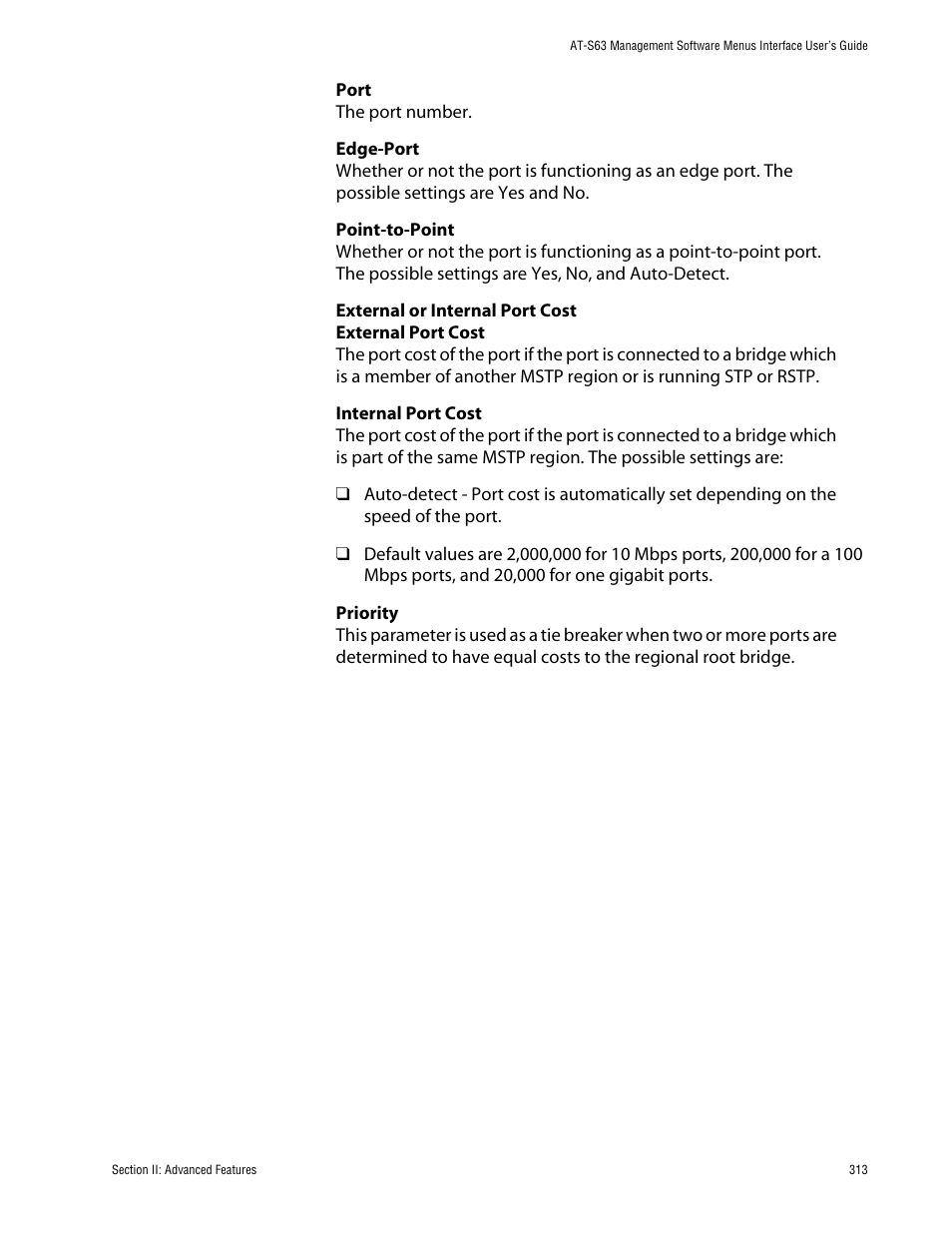 Allied Telesis AT-S63 User Manual | Page 313 / 710