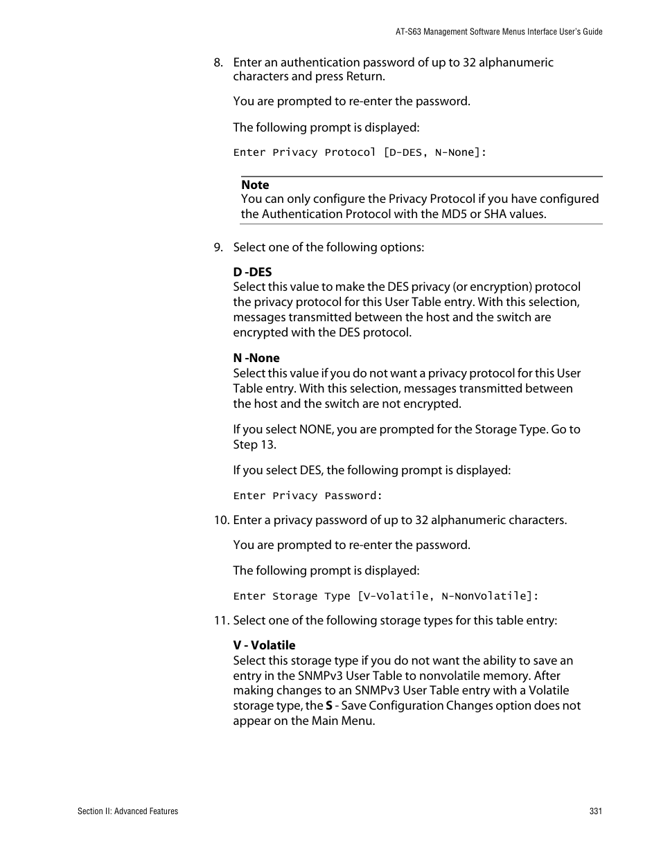 Allied Telesis AT-S63 User Manual | Page 331 / 710