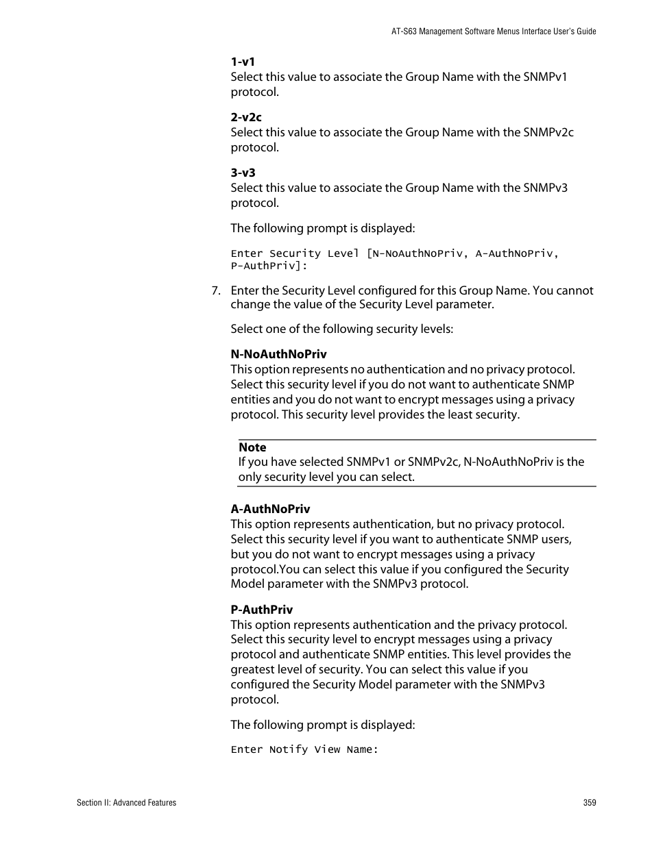 Allied Telesis AT-S63 User Manual | Page 359 / 710