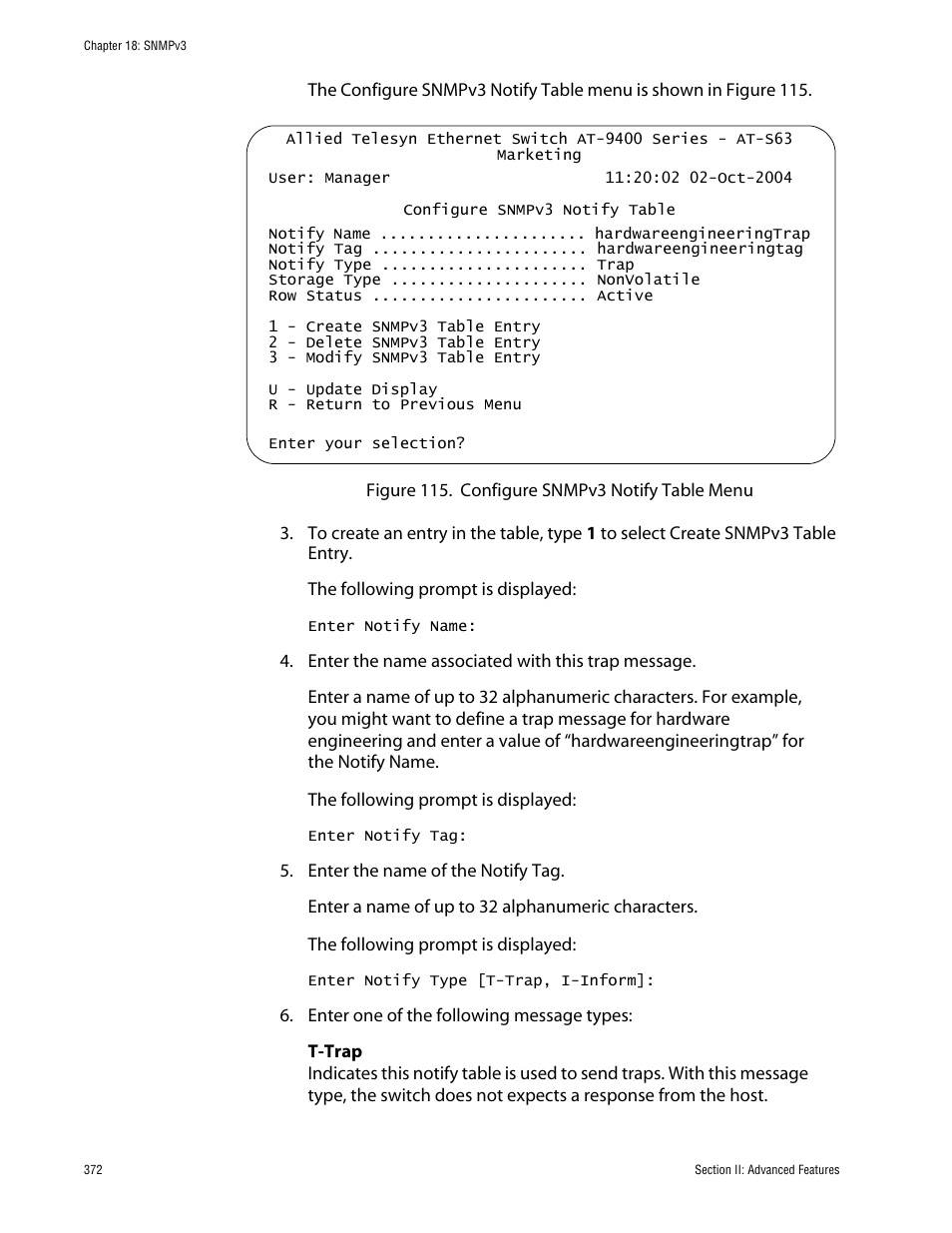 Allied Telesis AT-S63 User Manual | Page 372 / 710