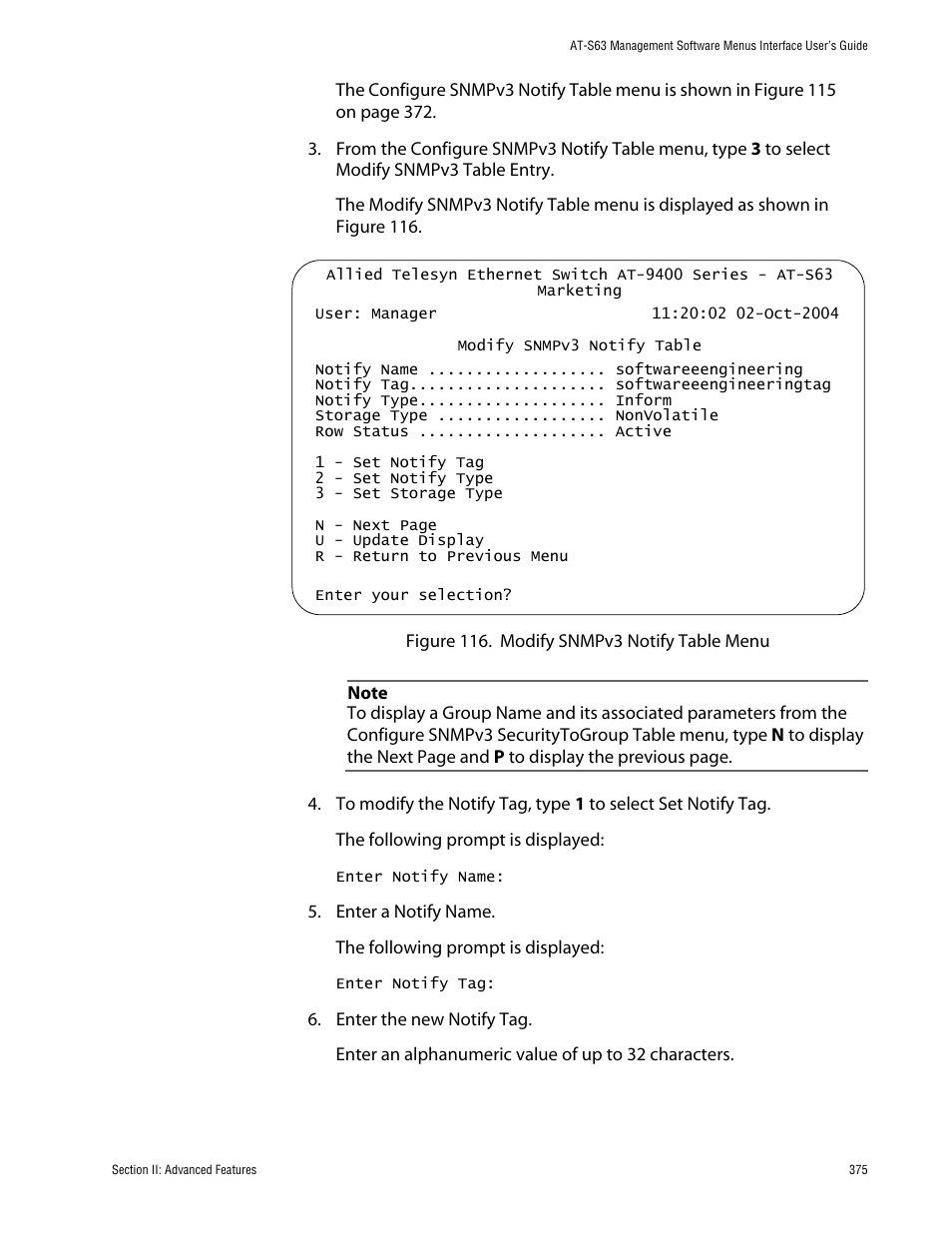 Allied Telesis AT-S63 User Manual | Page 375 / 710