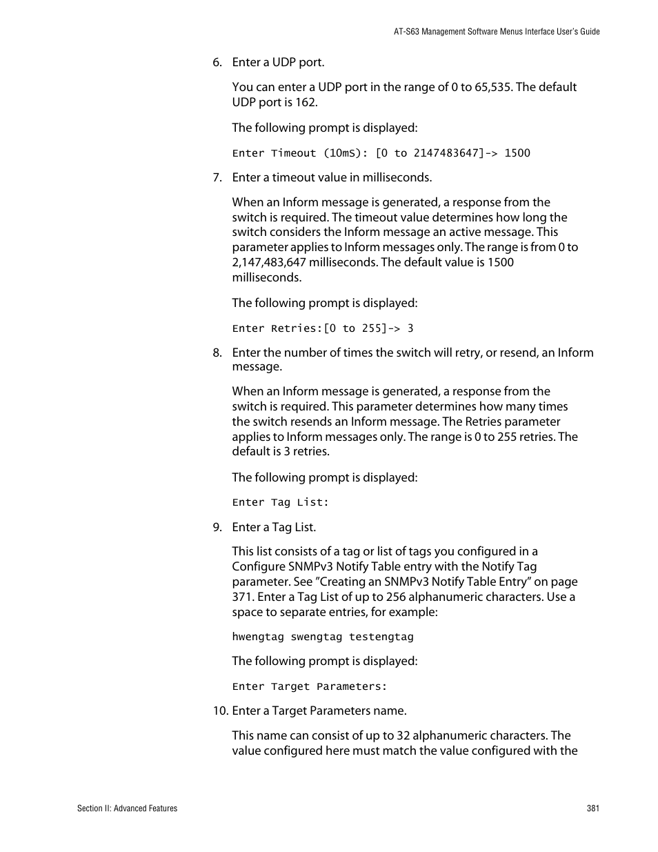 Allied Telesis AT-S63 User Manual | Page 381 / 710