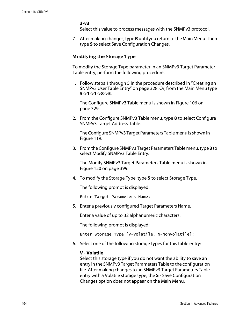 Modifying the storage type | Allied Telesis AT-S63 User Manual | Page 404 / 710