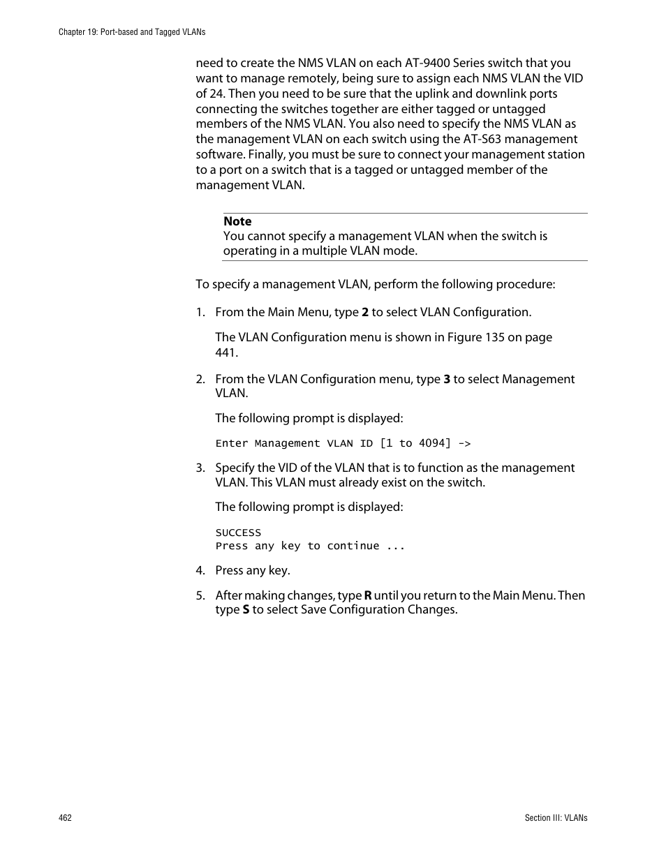 Allied Telesis AT-S63 User Manual | Page 462 / 710