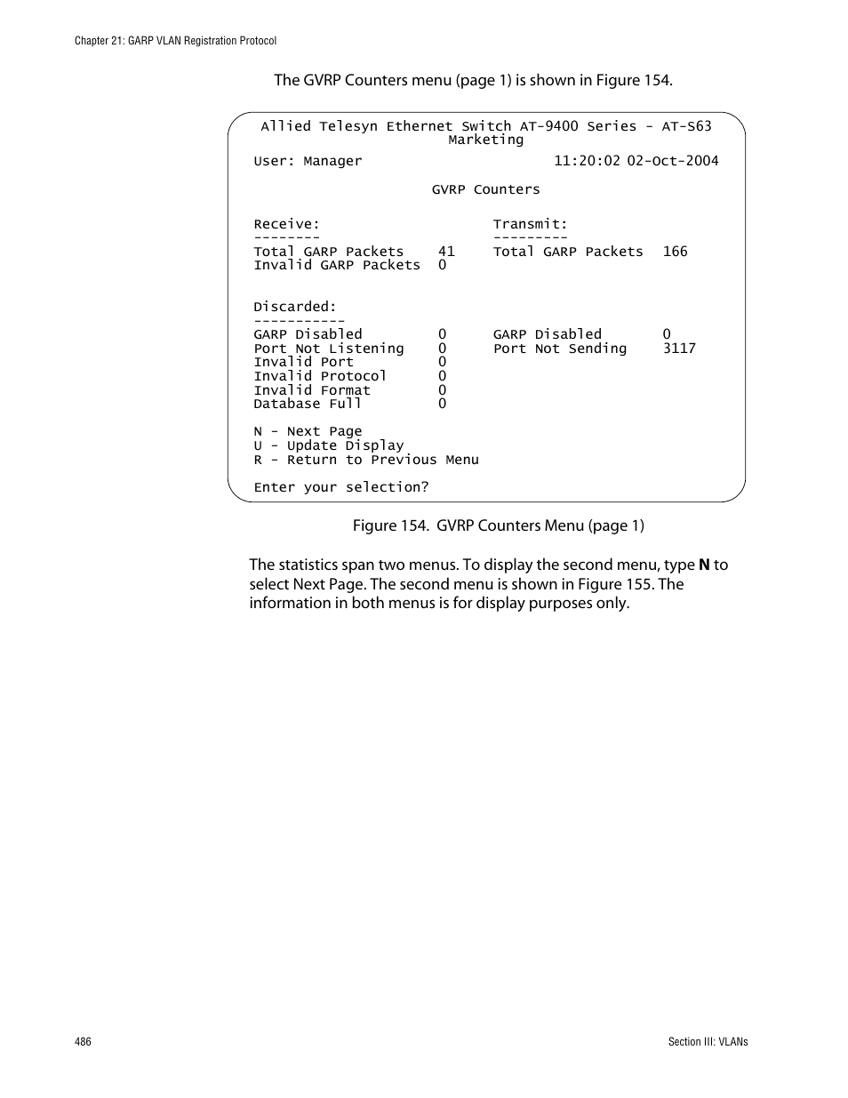 Allied Telesis AT-S63 User Manual | Page 486 / 710