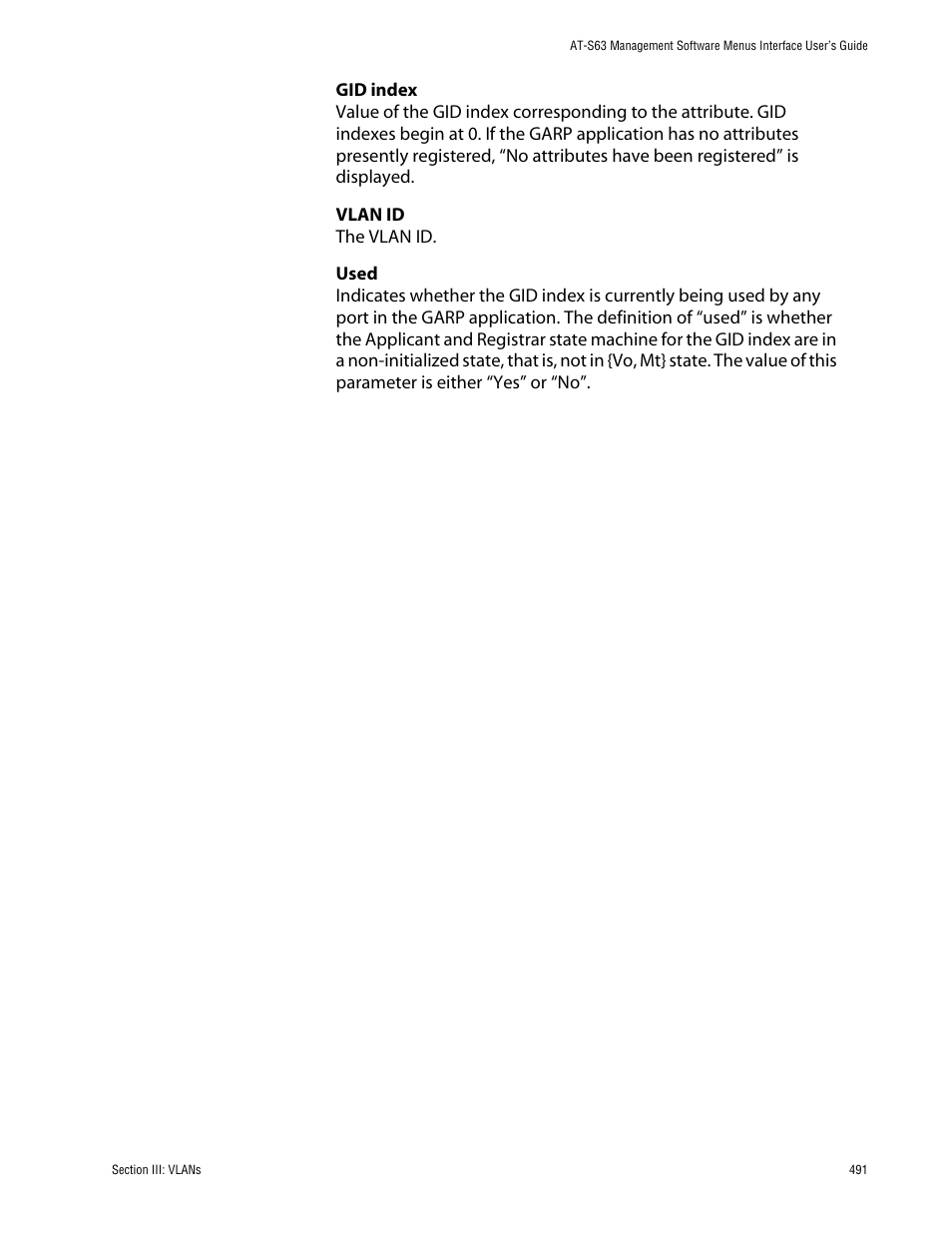 Allied Telesis AT-S63 User Manual | Page 491 / 710