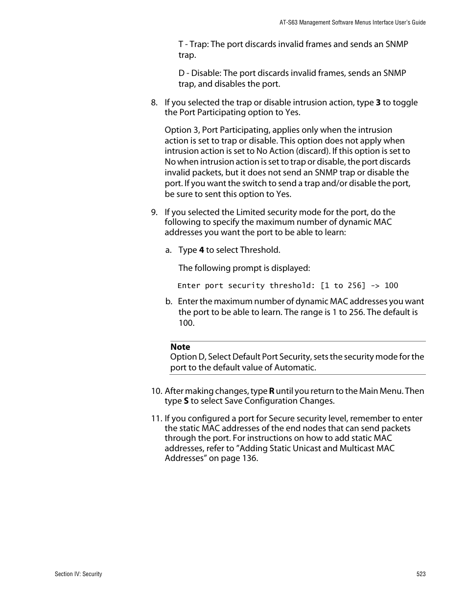 Allied Telesis AT-S63 User Manual | Page 523 / 710