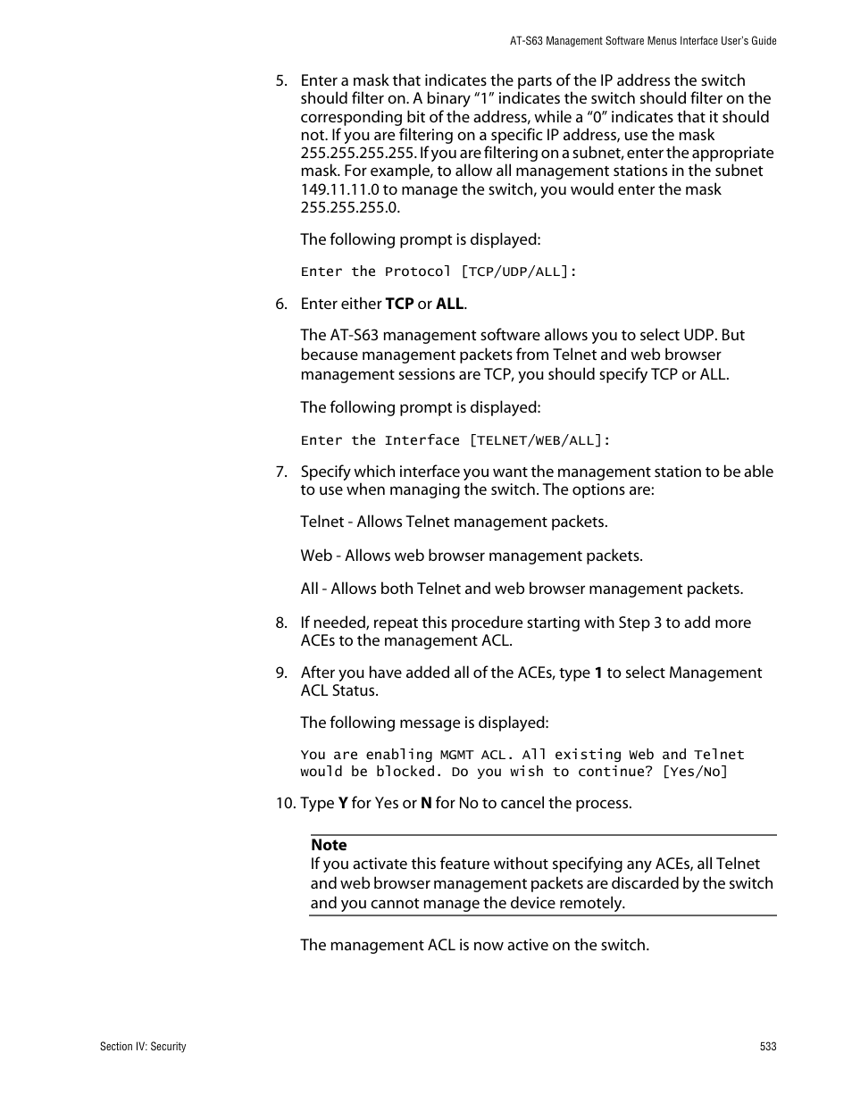 Allied Telesis AT-S63 User Manual | Page 533 / 710