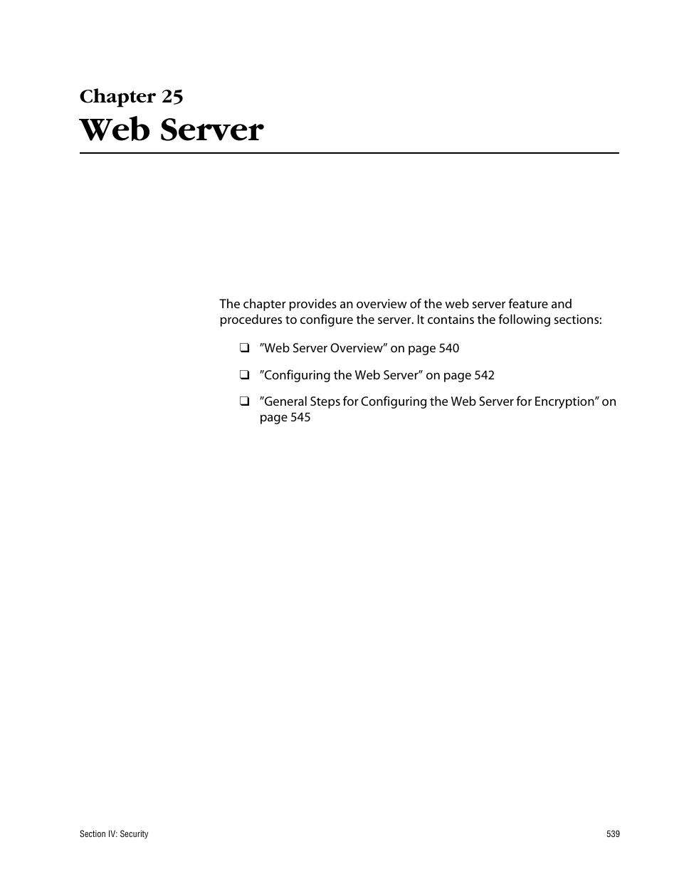 Chapter 25, Web server, Chapter 25 web server | Allied Telesis AT-S63 User Manual | Page 539 / 710