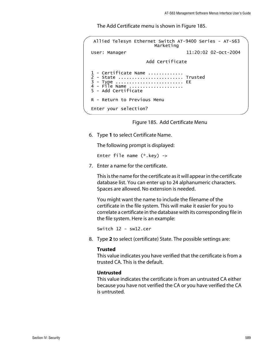 Allied Telesis AT-S63 User Manual | Page 589 / 710
