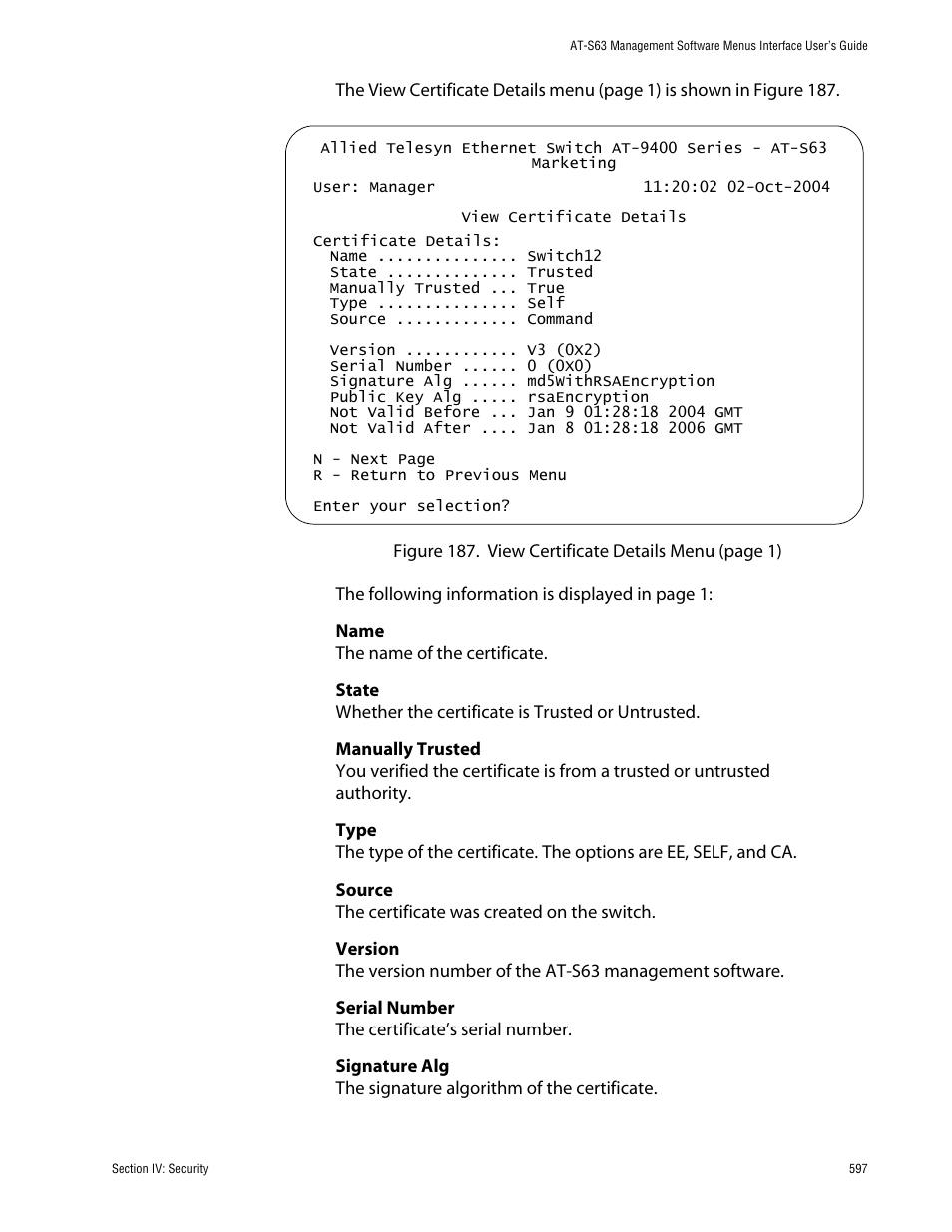 Allied Telesis AT-S63 User Manual | Page 597 / 710