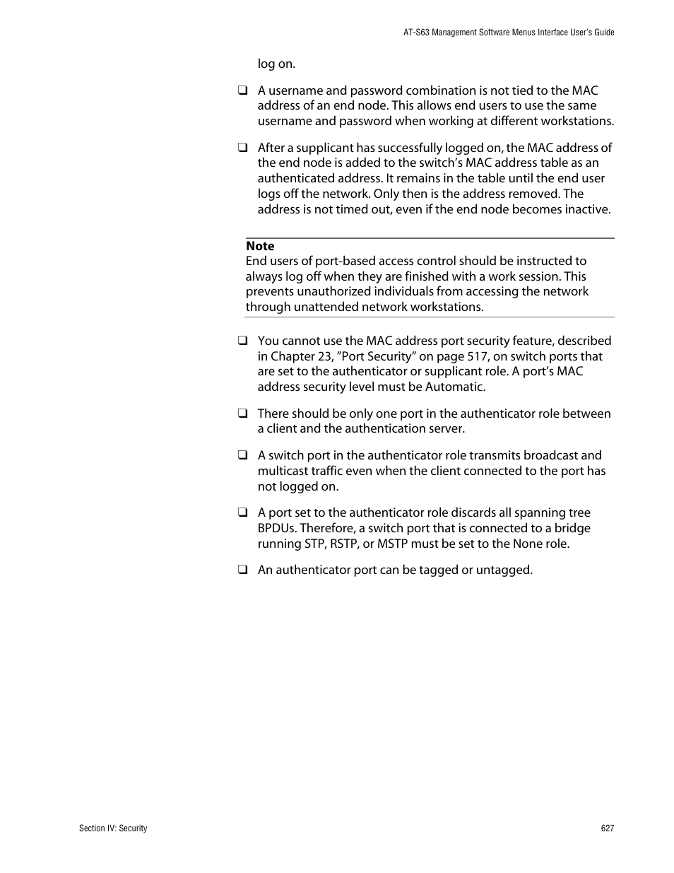 Allied Telesis AT-S63 User Manual | Page 627 / 710