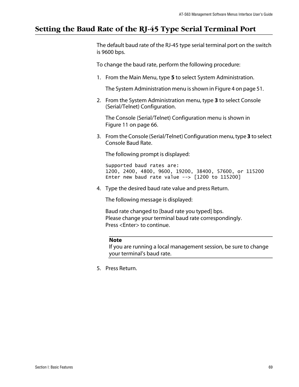 Allied Telesis AT-S63 User Manual | Page 69 / 710