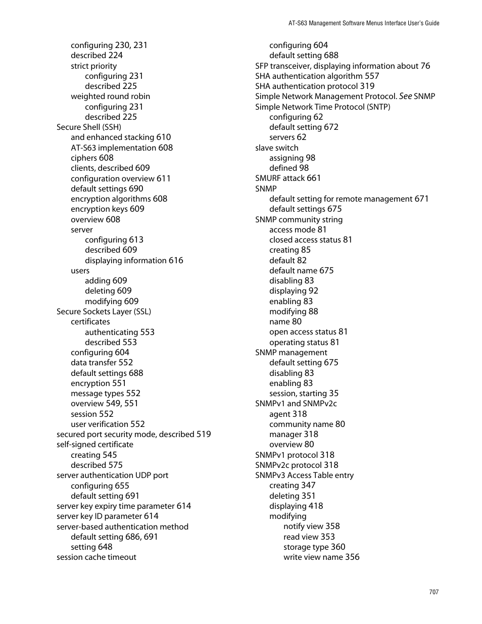 Allied Telesis AT-S63 User Manual | Page 707 / 710