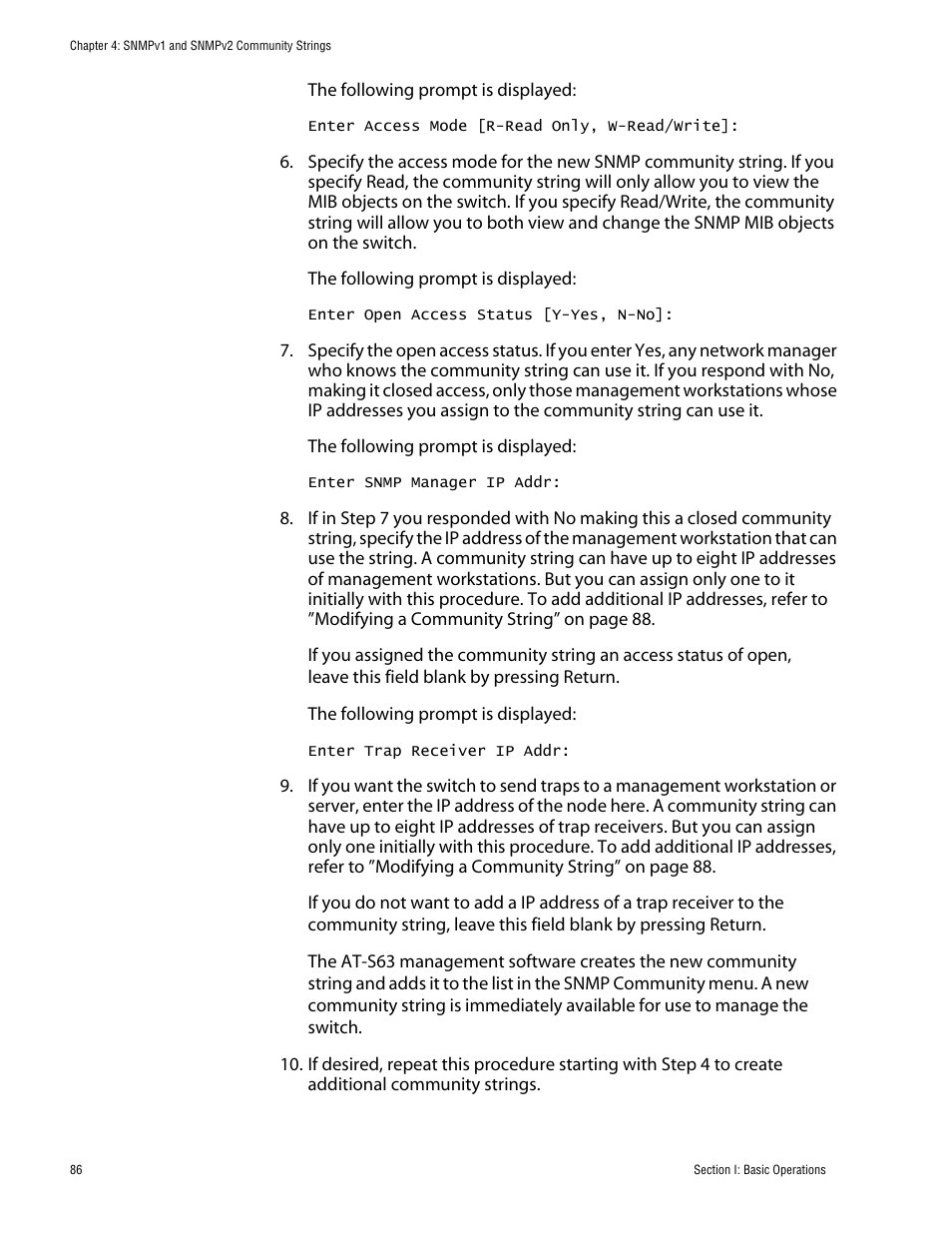 Allied Telesis AT-S63 User Manual | Page 86 / 710