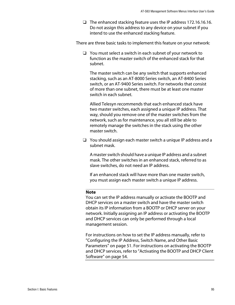 Allied Telesis AT-S63 User Manual | Page 95 / 710