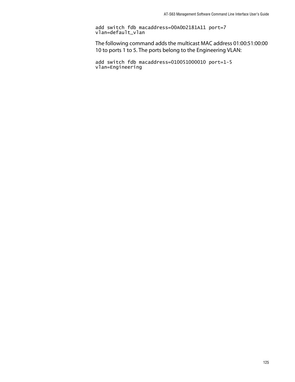 Allied Telesis AT-S63 User Manual | Page 125 / 464