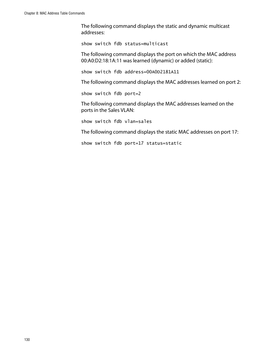 Allied Telesis AT-S63 User Manual | Page 130 / 464