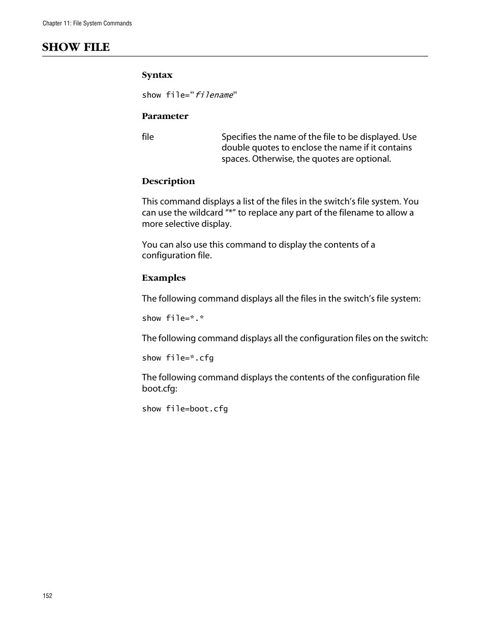 Show file | Allied Telesis AT-S63 User Manual | Page 152 / 464