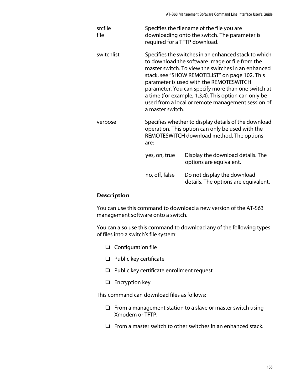 Allied Telesis AT-S63 User Manual | Page 155 / 464