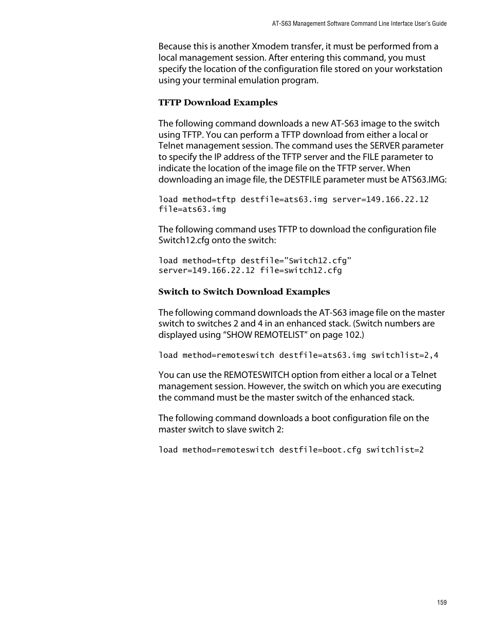 Allied Telesis AT-S63 User Manual | Page 159 / 464