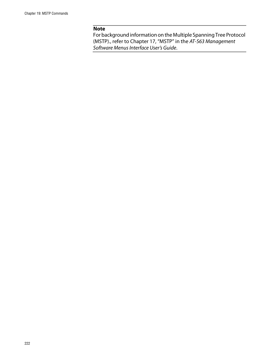 Allied Telesis AT-S63 User Manual | Page 222 / 464