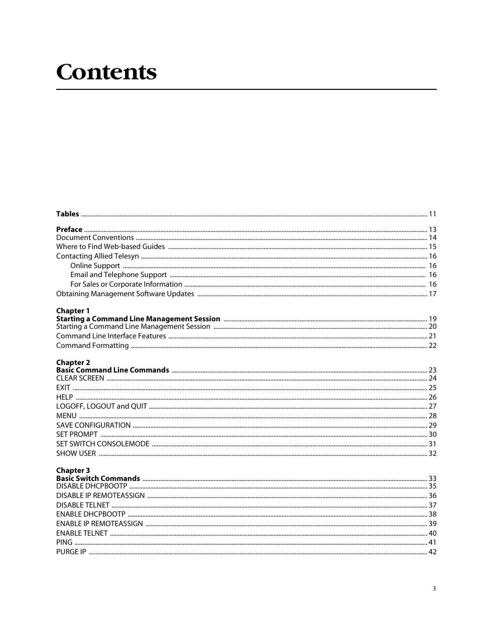 Allied Telesis AT-S63 User Manual | Page 3 / 464