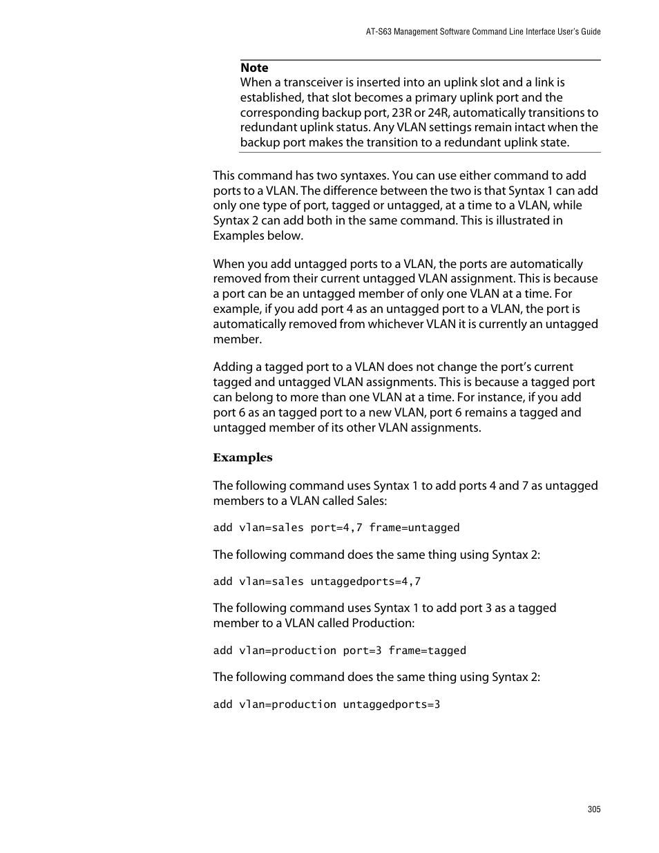 Allied Telesis AT-S63 User Manual | Page 305 / 464