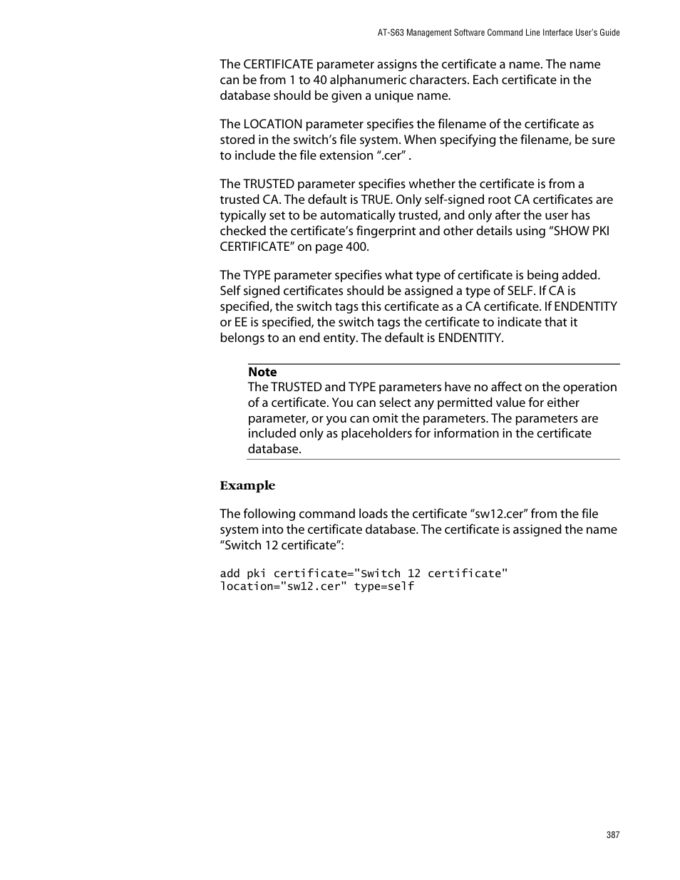 Allied Telesis AT-S63 User Manual | Page 387 / 464