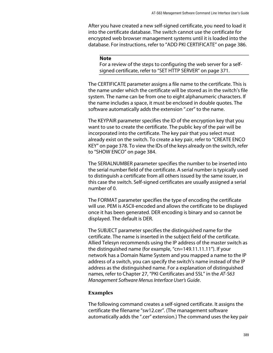 Allied Telesis AT-S63 User Manual | Page 389 / 464