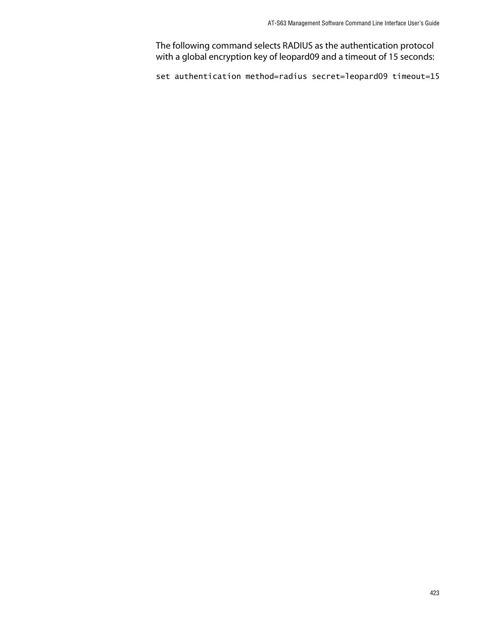 Allied Telesis AT-S63 User Manual | Page 423 / 464