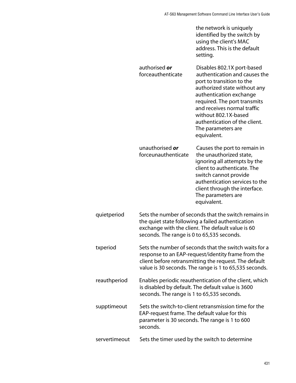Allied Telesis AT-S63 User Manual | Page 431 / 464