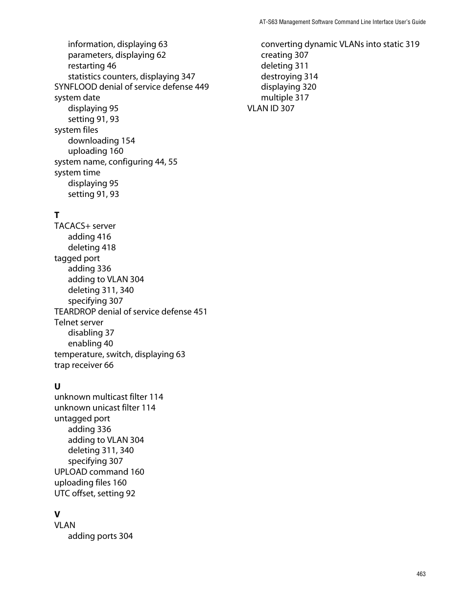 Allied Telesis AT-S63 User Manual | Page 463 / 464