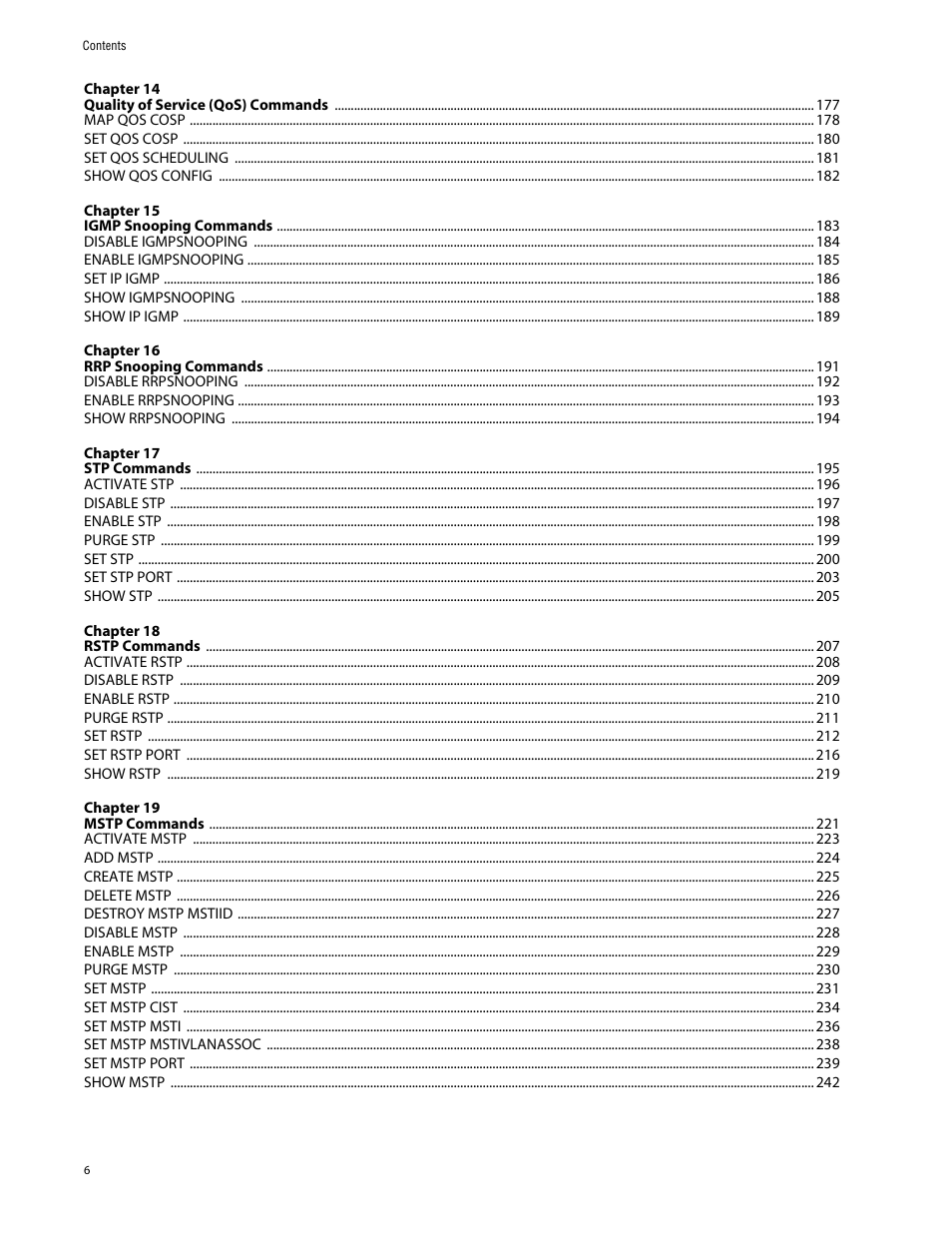 Allied Telesis AT-S63 User Manual | Page 6 / 464