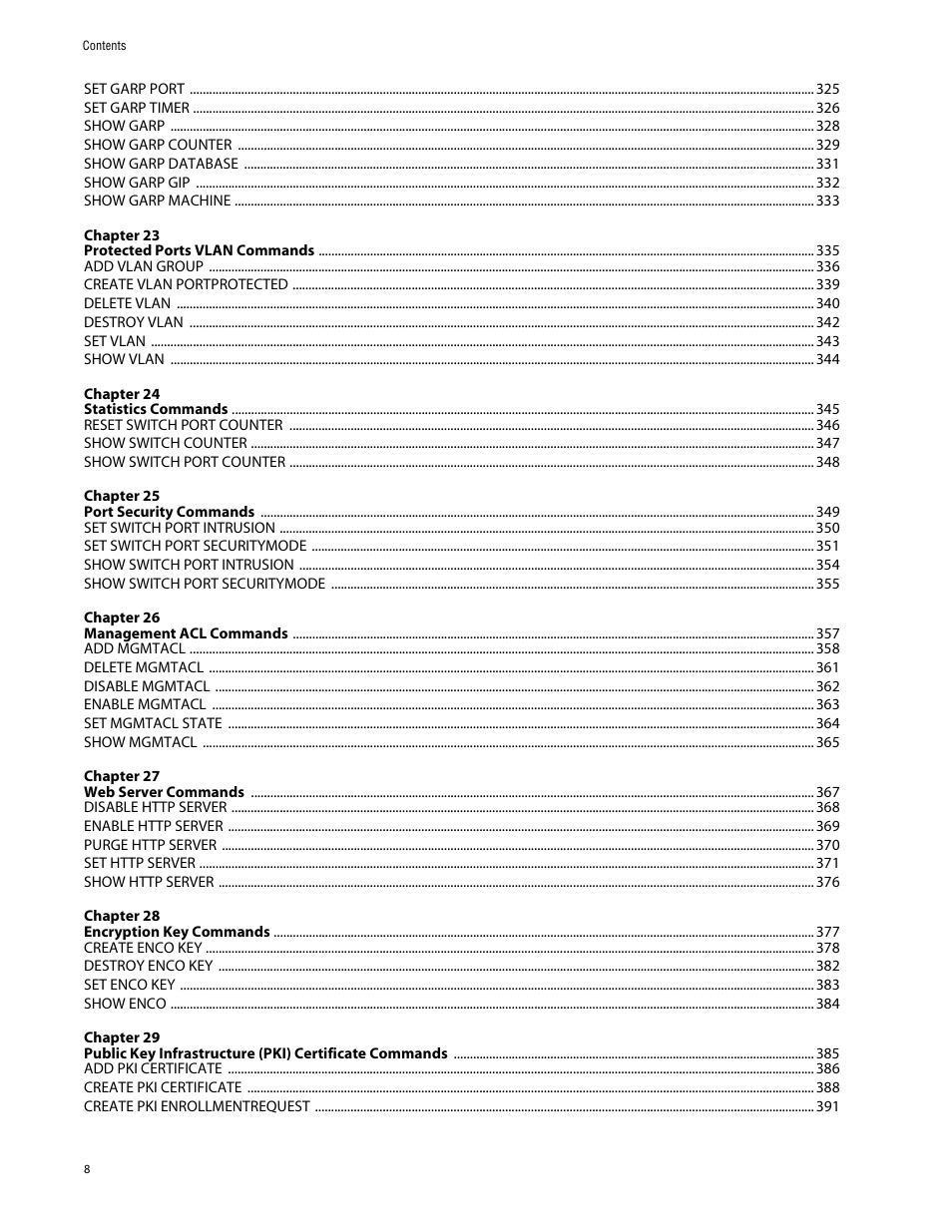 Allied Telesis AT-S63 User Manual | Page 8 / 464