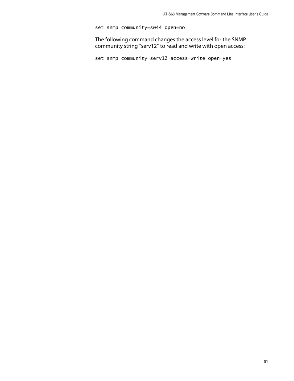 Allied Telesis AT-S63 User Manual | Page 81 / 464