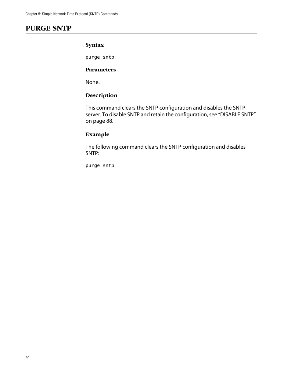 Purge sntp | Allied Telesis AT-S63 User Manual | Page 90 / 464