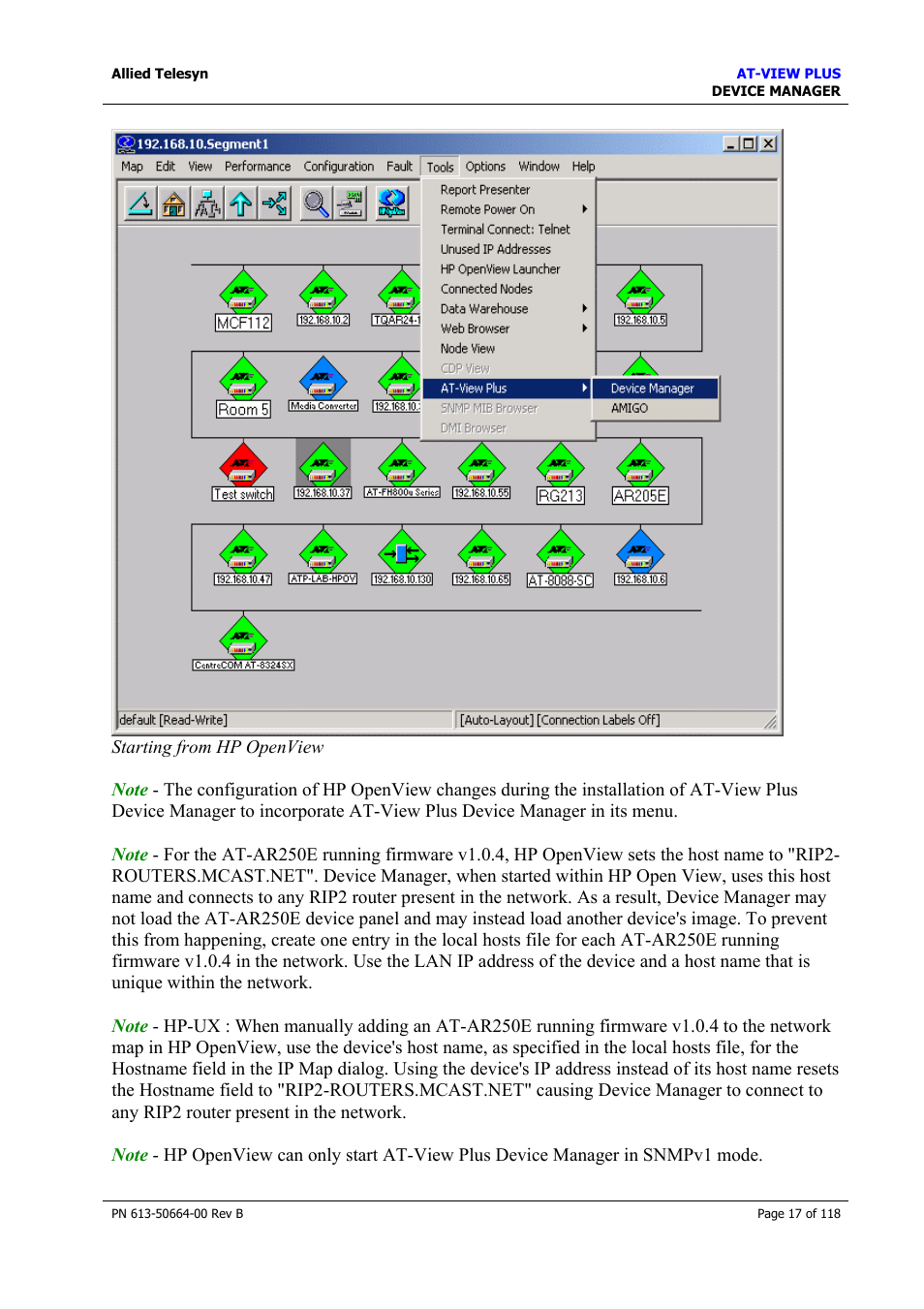 Allied Telesis AT-VIEW PLUS 3.1 DEVICE MANAGER User Manual | Page 17 / 118
