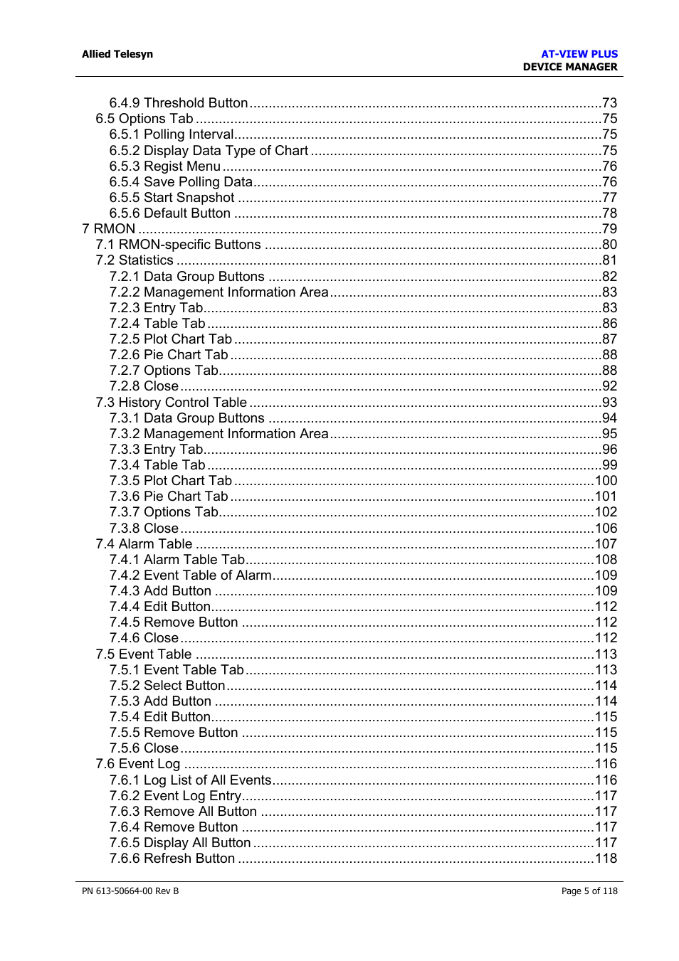 Allied Telesis AT-VIEW PLUS 3.1 DEVICE MANAGER User Manual | Page 5 / 118
