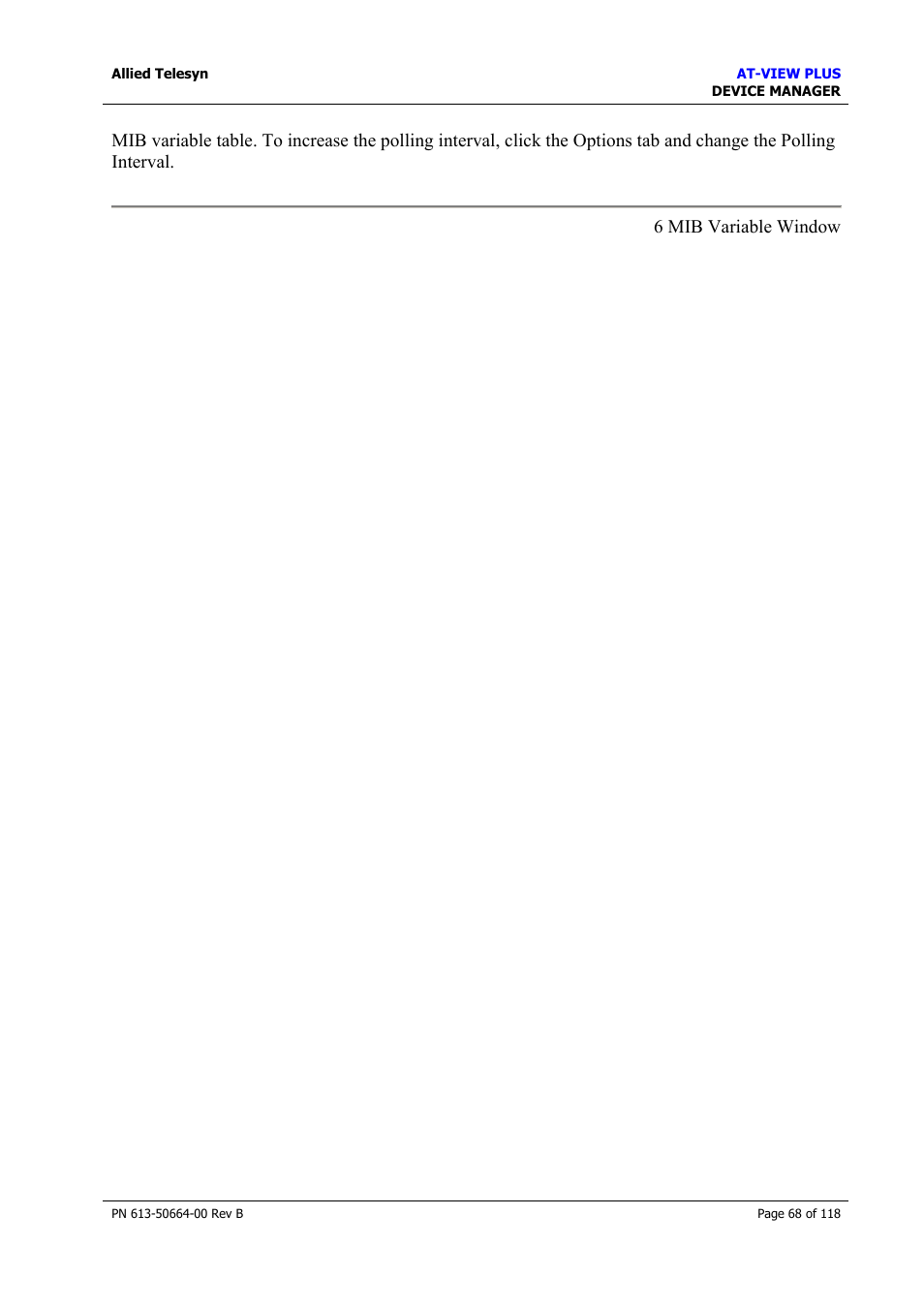 Bar chart tab | Allied Telesis AT-VIEW PLUS 3.1 DEVICE MANAGER User Manual | Page 68 / 118