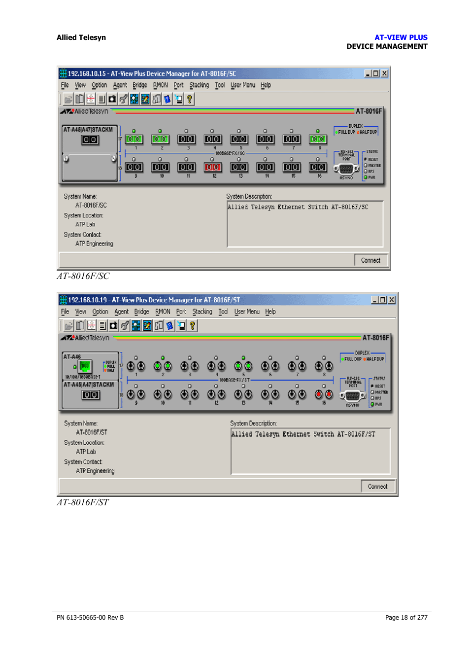 Allied Telesis AT-VIEW PLUS 3.1 DEVICE MANAGEMENT User Manual | Page 18 / 277