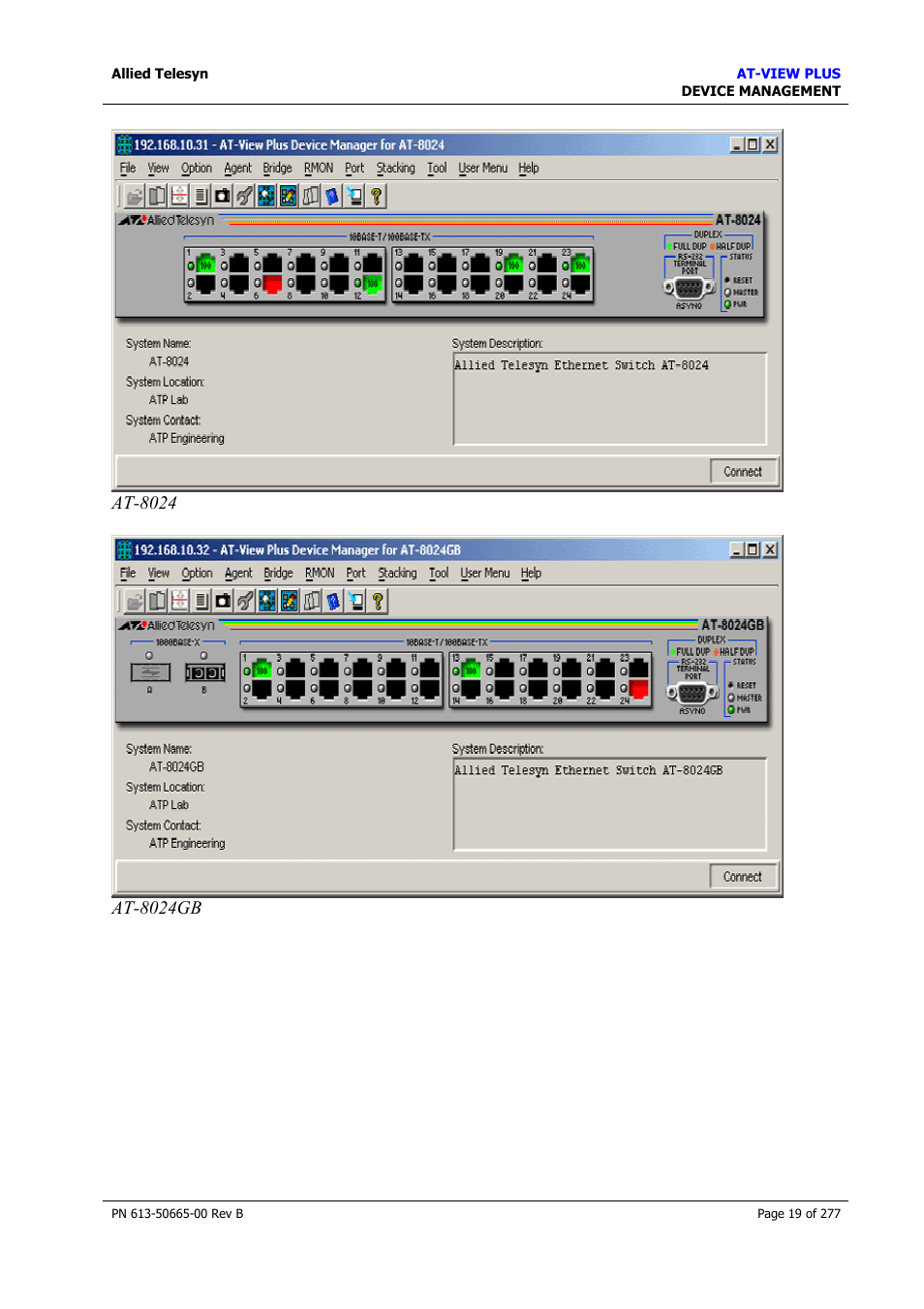 Allied Telesis AT-VIEW PLUS 3.1 DEVICE MANAGEMENT User Manual | Page 19 / 277