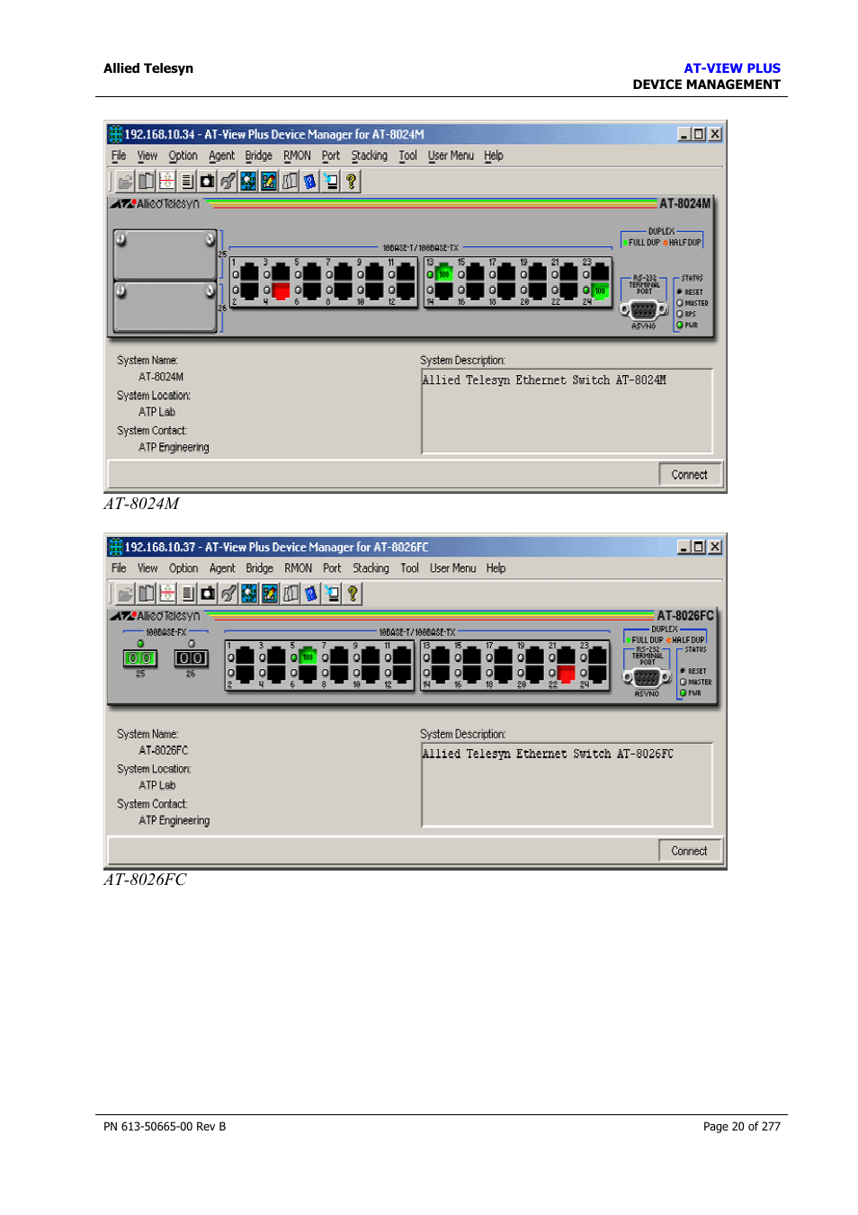 Allied Telesis AT-VIEW PLUS 3.1 DEVICE MANAGEMENT User Manual | Page 20 / 277
