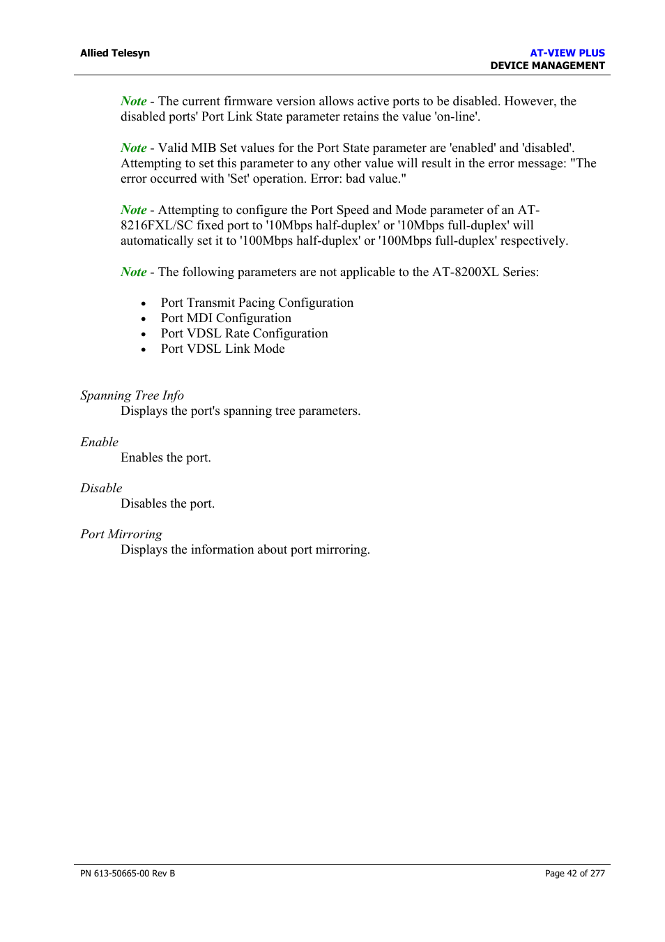 Expansion module notes | Allied Telesis AT-VIEW PLUS 3.1 DEVICE MANAGEMENT User Manual | Page 42 / 277