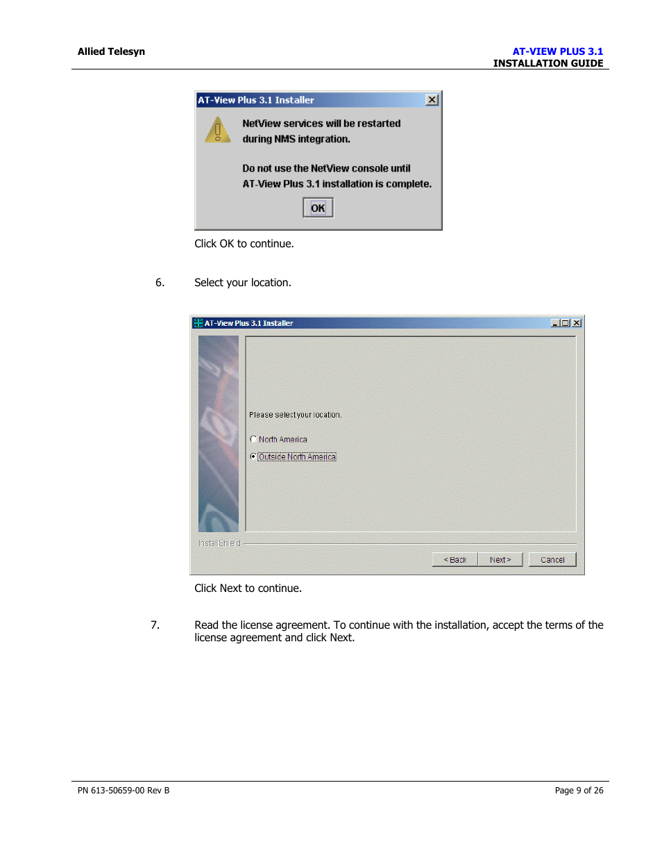 Allied Telesis AT-VIEW PLUS 3.1 INSTALLATION User Manual | Page 9 / 26